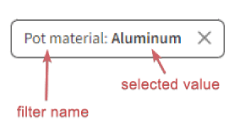 Applied filters labels - example