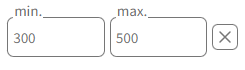 Number range filter - min/max