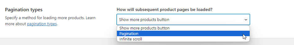 Types of pagination