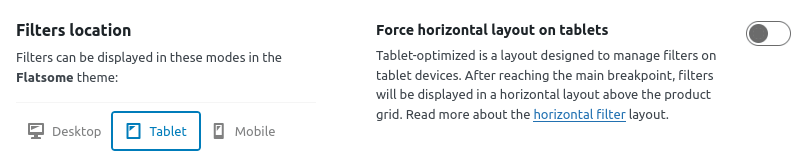 FiboFilters: disable horizontal layout on tablets