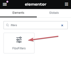 FiboFilters widget