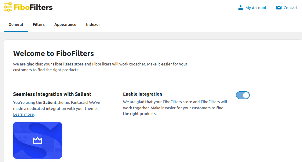 FiboFilters: integration with Salient theme