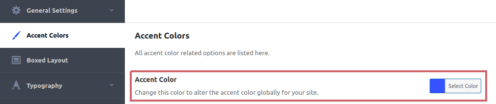 Salient accent color