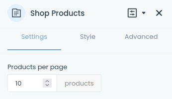 BeBuilder: set the number of products per page in the Shop Products module