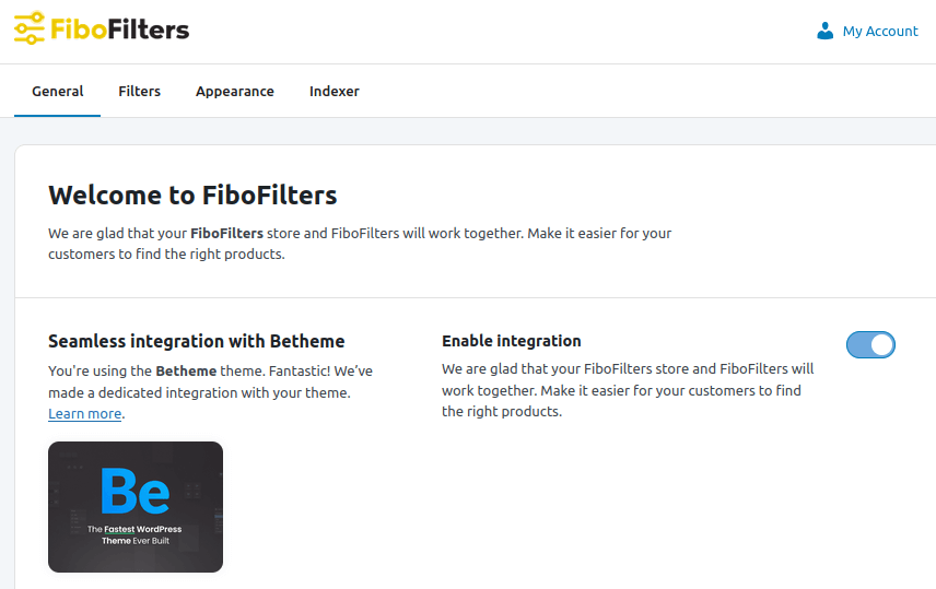 FiboFilters and BeTheme integration