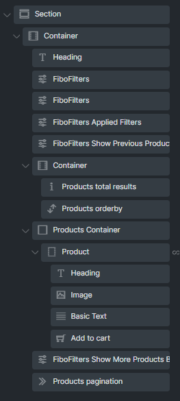 The template structure.