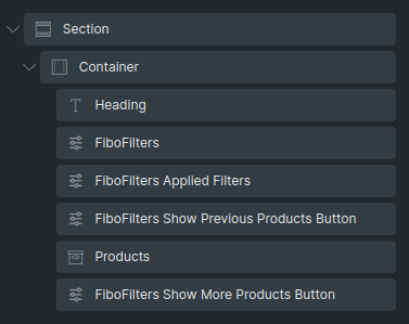 The template structure.