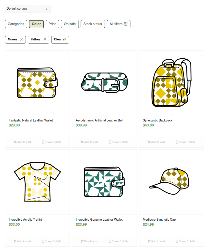 FiboFilters above products in Enfold theme