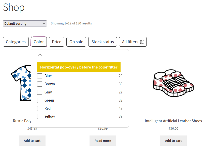 FiboFilters: display extra HTML in the filter pop-over