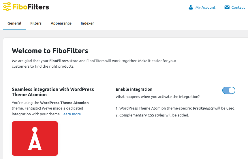 FiboFilters: enable integration with Atomion