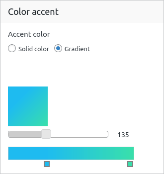 Select accent color in The7