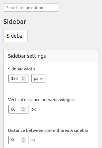 Enable sidebar in The7