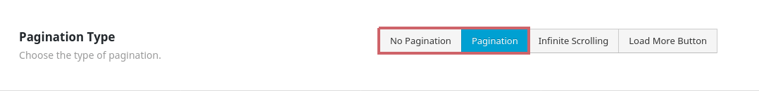 Avada Woo Product Grid widget pagination type
