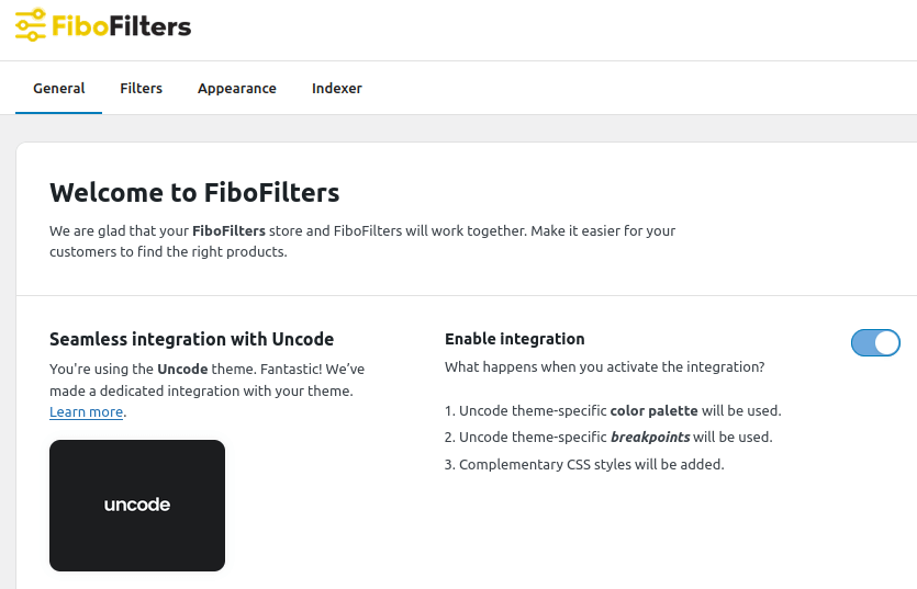FiboFilters: enable integration with the Uncode theme