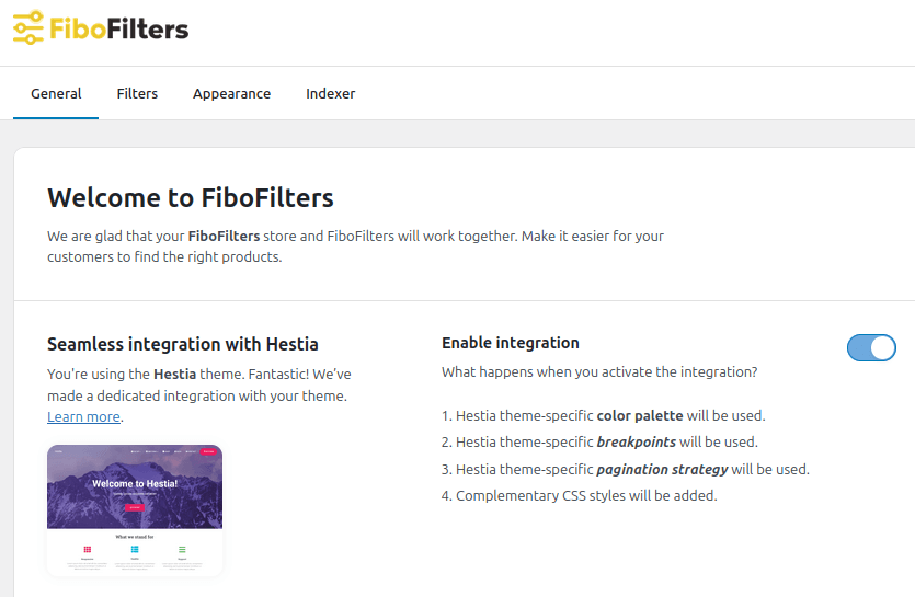 FiboFilters: enable integration with Hestia theme