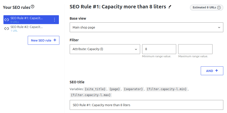 FiboFilters: an SEO rule for range filter with one side defined